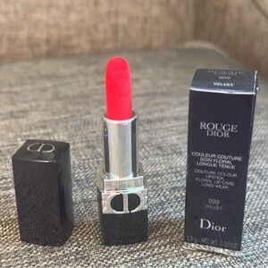 Iconic! Dior Rouge 999 Velvet Red Lipstick - Mini Travel Size 1.5g / 0.05 oz
